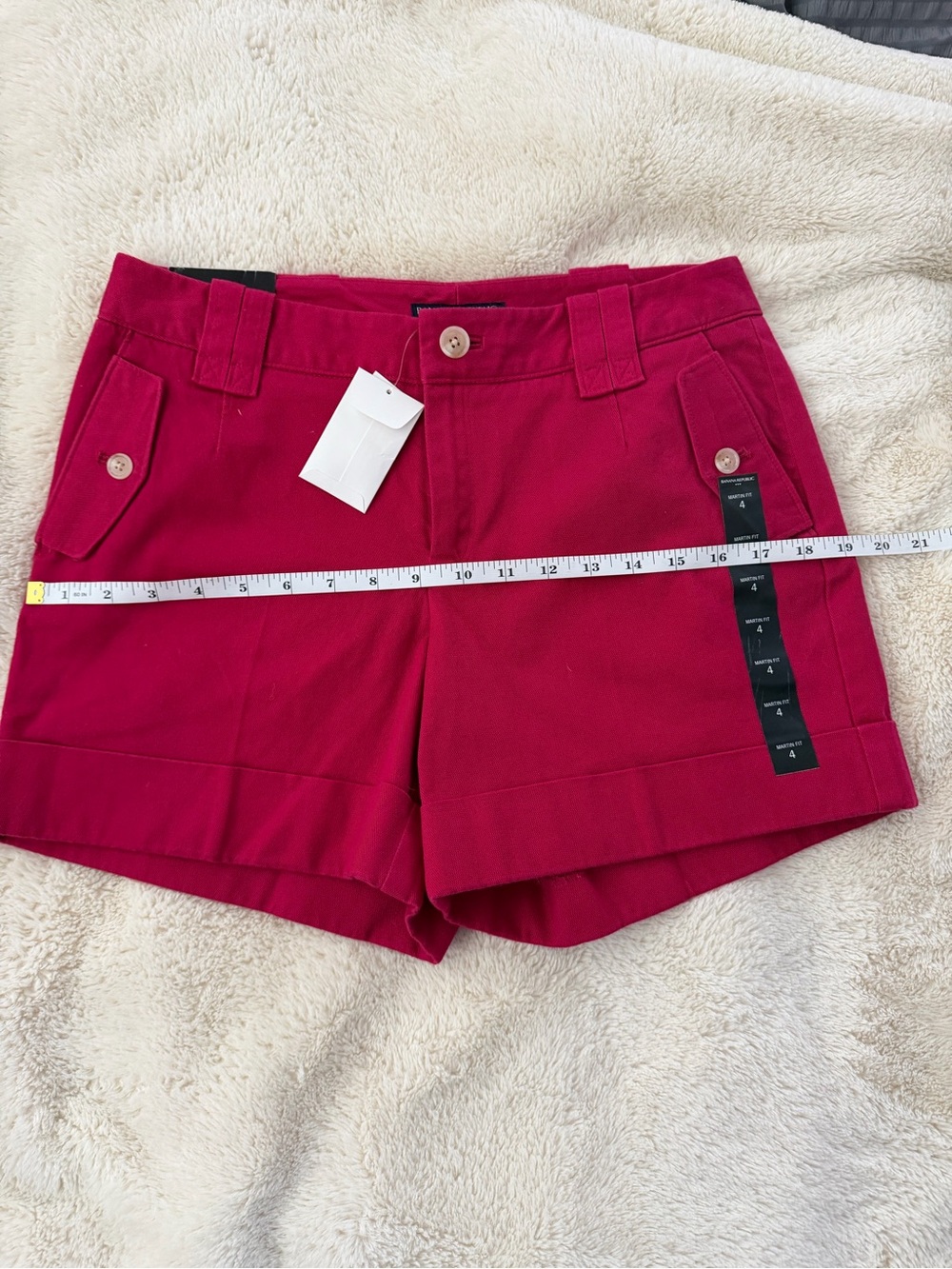 Banana Republic Raspberry Red Cuffed Bermuda Shorts - Picture 5 of 11
